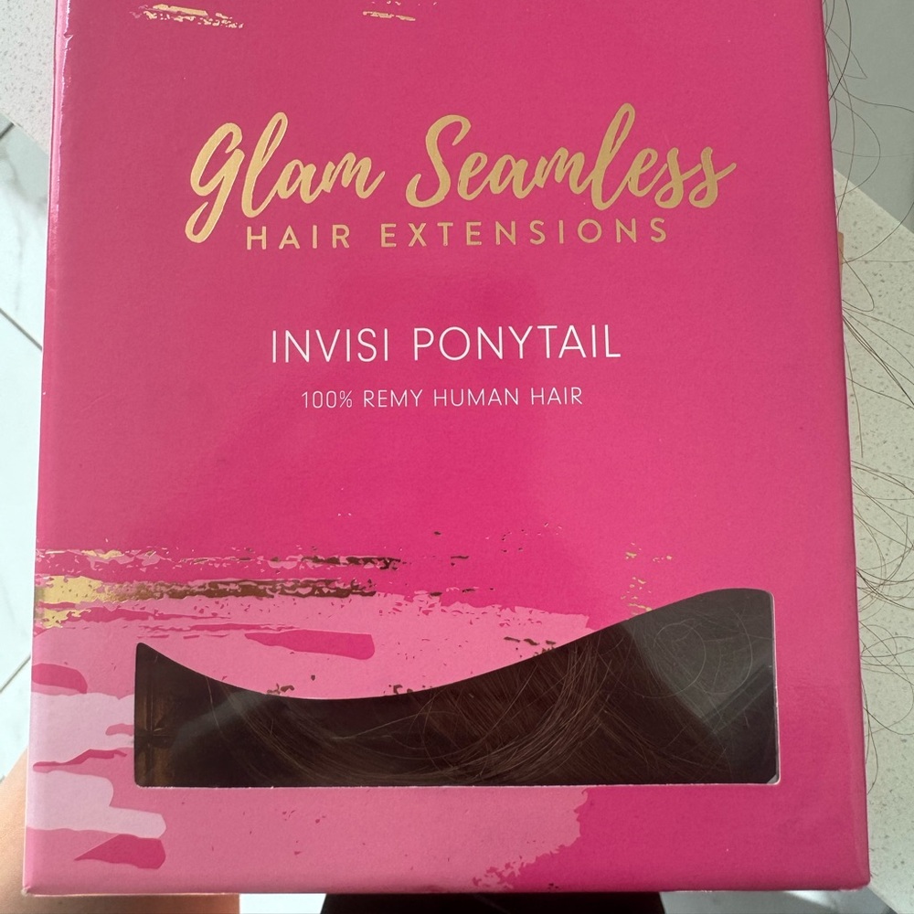 Glam seamless invisi pony tail clip in extensions